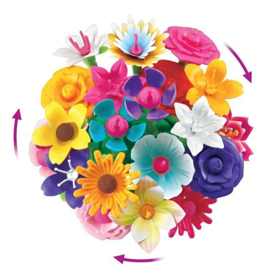 Kit créatif Vtech Créa-fleurs magiques - Bouquet animé en musique - Plastique réutilisé - Blanc