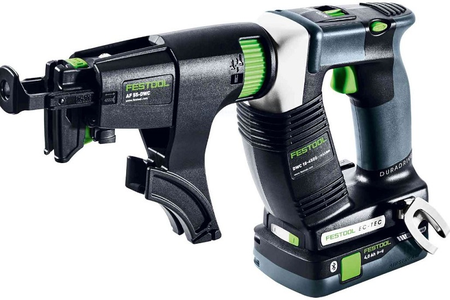 Visseuse pour plaquiste 18V DURADRIVE DWC 18-4500 HPC 4.0 I-Plus + 2 batteries BO 18 Li 4,0 Ah + chargeur TCL + Systainer SYS3 - FESTOOL - 576502