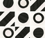 CAPRICE DÉCO - BALANCE B&W - Carrelage 20x20 cm aspect carreaux de ciment géométrique noir et blanc
