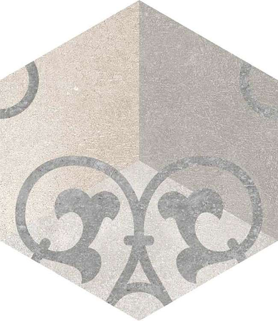 RIFT - KUNASHIR - Carrelage hexagonal à motifs aspect béton.