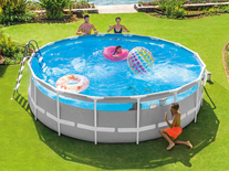 Piscine tubulaire Prism Frame Clear Window ronde 4,88 x 1,22 m - Intex