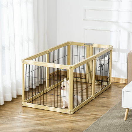 Parc enclos modulable pliable pour animaux bois composite acier