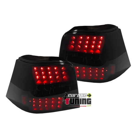 FEUX ARRIERES NOIRS AVEC CLIGNOTANT LED POUR VOLKSWAGEN VW GOLF 4 BERLINE (00554)