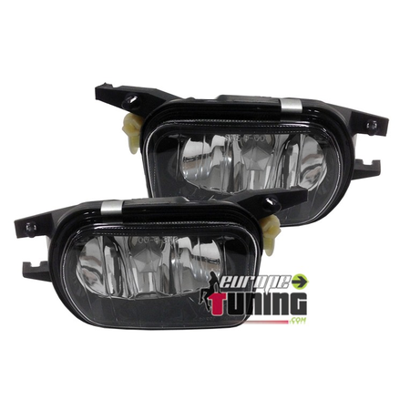 ANTI BROUILLARD LISSES MERCEDES NOIRS ET CHROME CLASSE C W203 CLK W209 & SLK (03560)