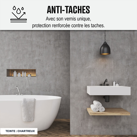 Kit Béton Ciré Salle de Bain :  Enduit imperméable-2 m² (en 2 couches) Arabica Marron-ARCANE INDUSTRIES