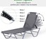 Bain de soleil transat design contemporain dossier inclinable multi-positions