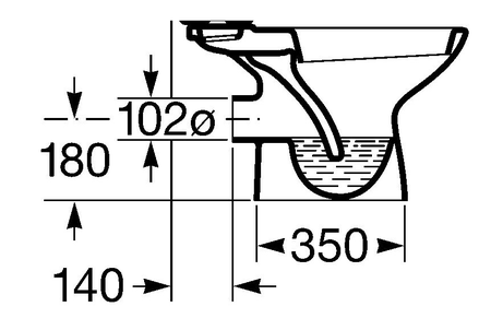 Cuvette WC avec réservoir attenant sortie horizontale POLO - ROCA - WM821016Z000002