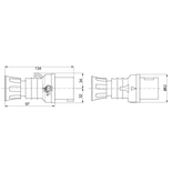 Fiche mobile droite IEC 309 HP IP44/IP54 3P+N+T 32A 380 - 415V Rouge - GEWISS - GW60020FH