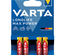 Blister de 4 piles LONGLIFE Max Power LR03 AAA 1,5V - VARTA - 4703110404