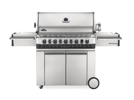 Barbecue à gaz Napoleon Prestige Pro 665 SIB inox 5 brûleurs + Sizzle Zone + brûleur arrière + fumoir - Napoleon