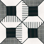 CAPRICE DECO - BLOCK B&W - Carrelage 20x20 cm aspect carreaux de ciment noir et blanc Taille 20 x 20 cm