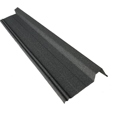 Rive gauche / droite 920 mm pour panneau tuile facile en acier galvanisé aspect granulé minéral - Coloris - Gris anthracite mat, Longueur - 920 mm