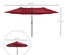 Grand parasol droit de jardin acier polyester