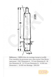 Arbre de montage cône morse 112 mm pour mandrin de perceuse CM 2 - CORI - C2B16