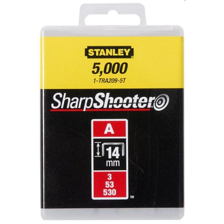 Agrafes Type A 14mm boîte de 1000 - STANLEY - 1-TRA209T