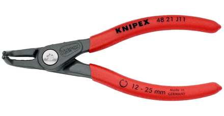 Pince circlips intérieurs 12 à 25mm coudée à 90° avec pointe de 1,3mm  - KNIPEX - 48 21 J11