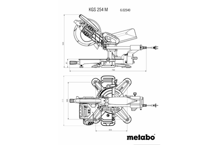 Scie à onglets 1450W KGS 254 M - METABO - 602540000