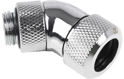 Raccord à 45° à compression pour Tube Ø13mm - G1/4 Alphacool Eiszapfen (Argent)