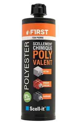 Résine polyester ton pierre (blanc) 410ml - SCELL-IT - FIRST410B