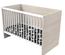 Lit 120x60 transformable en mélamine beige