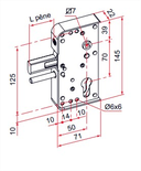 Serrure de portail en applique série GA levant 40mm - TIRARD - GA592303