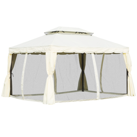 Pavillon de jardin 3,9L x 2,9l x 2,7H m écru