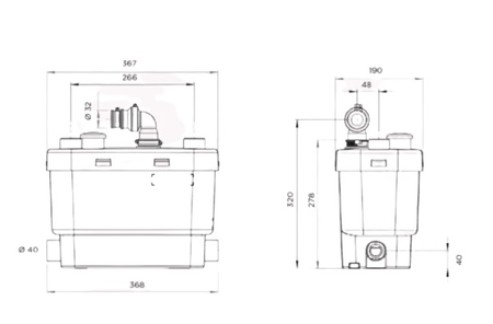 Pompe de relevage pour buanderie / cuisine SANISPEED+ - SFA - SSPUPSTD