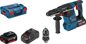 Perforateur SDS-Plus 18V GBH 18V-26 F Professional + 2 batteries 5Ah + chargeur rapide + coffret L-BOXX - BOSCH - 0611910007