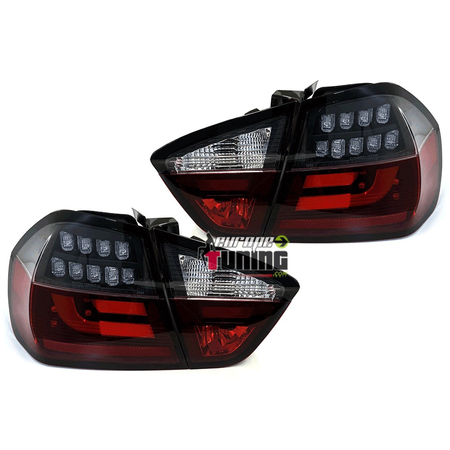 FEUX ROUGES NOIRS LEDS BANDES LIGHT BAR BMW SERIE 3 E90 BERLINE PHASE 1 05-08 (02811)