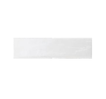 TRIBECA GYPSUM WHITE - Carrelage style ancien nuancée 6x24,6 cm blanc brillant