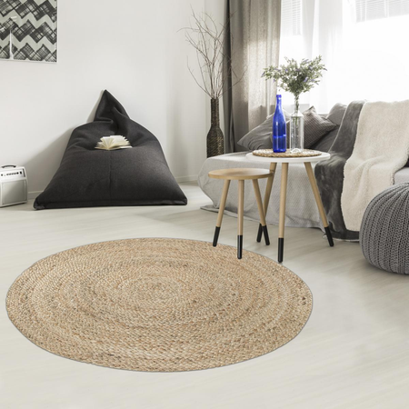 Tapis rond en jute tissé JUTERON Care&Fair