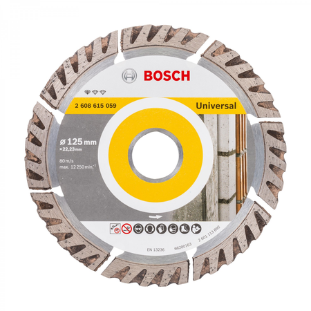 Disque à tronçonner diamanté D 125mm Standard Universel - BOSCH - 2608615059