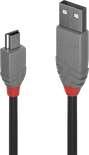 Cable Lindy USB 2.0 type A - Mini B M/M 3m (Gris)