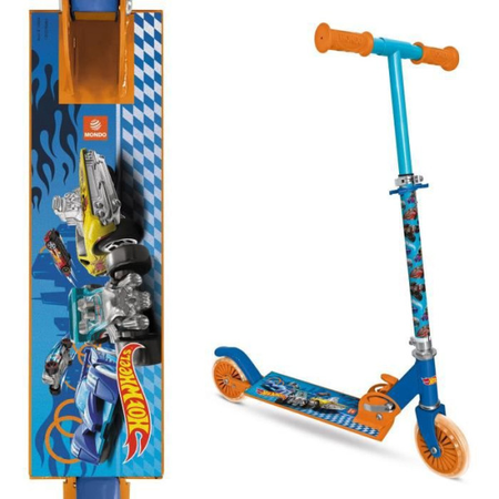 MONDO - Trottinette / Patinette 2 roues pliable - Hot Wheels