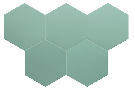 COIMBRA JADE 30633 - Carrelage 17,5x20 cm hexagonal uni aspect carreaux de ciment vert jade