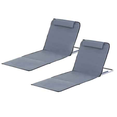 Lot de 2 tapis de plage rembourré sac transport inclus