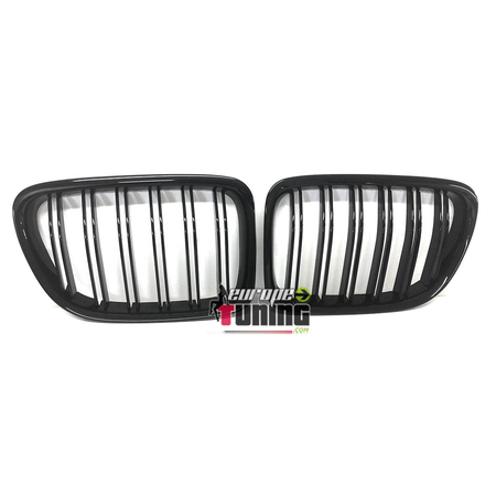 GRILLES CALANDRES NOIRES SPORT DOUBLE AILETTES BMW X1 E84 2009-2015 (04650)