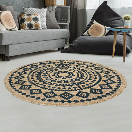 Tapis rond en jute tissé BLARON Care&Fair