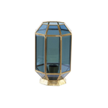 Lampe de bureau DKD Home Decor Verre Bleu Doré 220 V Laiton 50 W Moderne (18 x 19 x 29 cm)