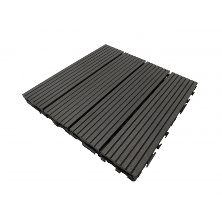 Pack dalle de terrasse 1m² bois composite modular (11 pièces 30 x 30 cm) - Coloris - Terre cuite, Largeur - 30 cm, Longueur - 30 cm, Surface couverte en m² - 1