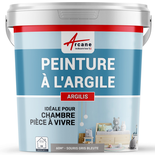 Peinture argile naturelle décoration chambre enfant - ARGILIS-60 m² (2x5 kg en 1 couche) Souris Gris Bleute-ARCANE INDUSTRIES