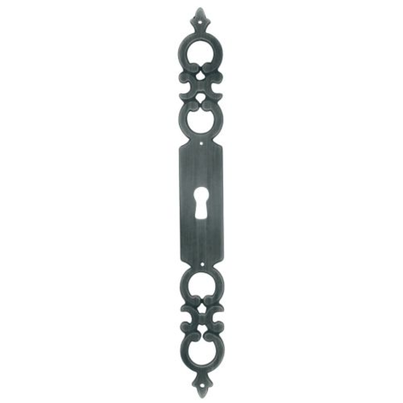 Entrée de clé zamak 344 fer patiné argent vieilli 185mm - BROS - 344Z18