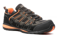 Baskets de sécurité basse HELVITE S1P SRA HRO en cuir velours noir/orange P42 - COVERGUARD - 9HEVL42