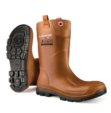 Botte de sécurité fourées RIGAIR PRO FUR S5 SRA SRC CI Dunlop® marron/noir P43 - COVERGUARD - 9RFPO90043