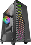 Boitier Moyen Tour ATX Mars Gaming MC-Volt RGB avec panneau vitré (Noir)
