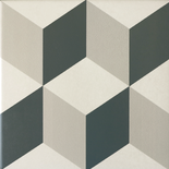 CAPRICE - PROVENCE - Carrelage 20x20 cm aspect carreaux de ciment cube géométrique gris Taille 20 x 20 cm