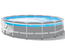 Piscine tubulaire Prism Frame Clear Window ronde 4,88 x 1,22 m - Intex