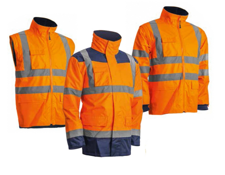 Veste KANATA PU HI-VIZ 3M orange fluo/marine TS - COVERGUARD - 7KANOS