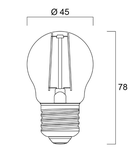 Lampe TOLEDO Retro 250lm 827 25g - SYLVANIA - 0027239