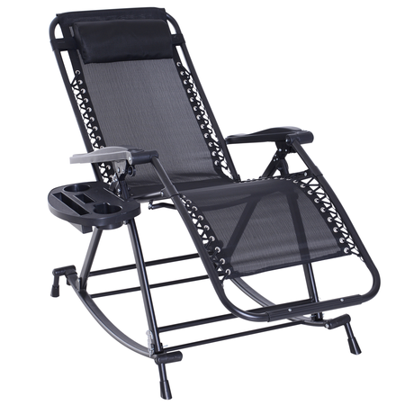 Rocking chair pliable chaise longue zéro gravité 2 en 1